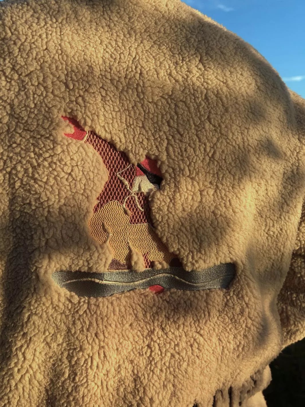 beige embroidered unisex jacket apres ski club