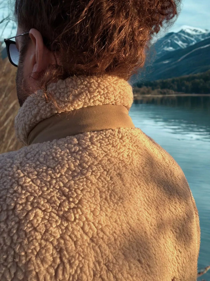 beige embroidered unisex jacket apres ski club