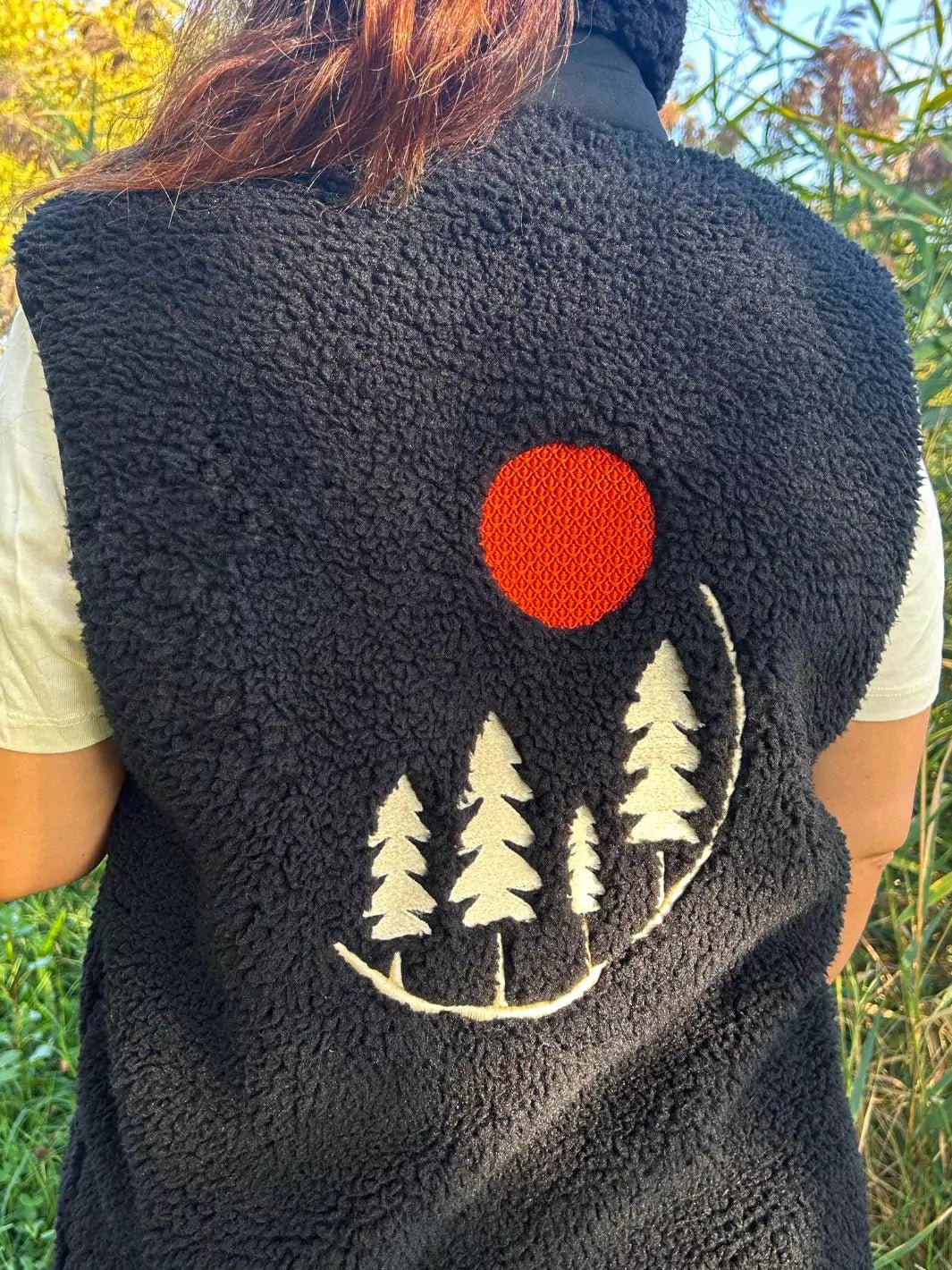 embroidered unisex annapurna teddy bodywarmer black