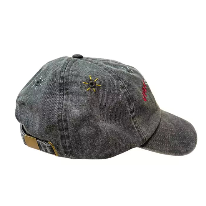 embroidered baseball cap van life black