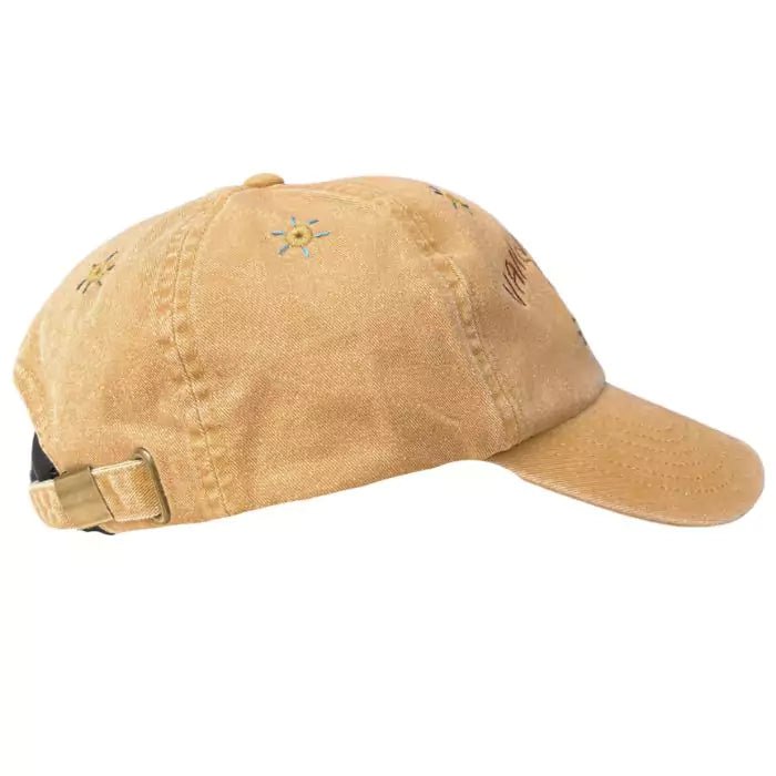 embroidered baseball cap van life mustard