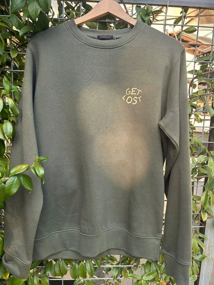'Get Lost' hoodie featuring a hand-drawn design