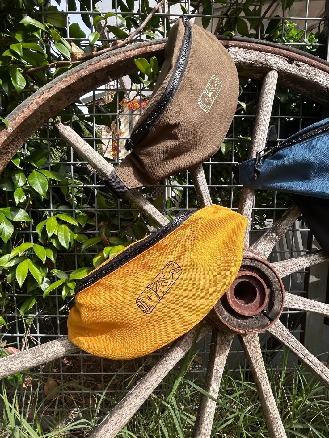 handmade men's recycled fabric belt begs