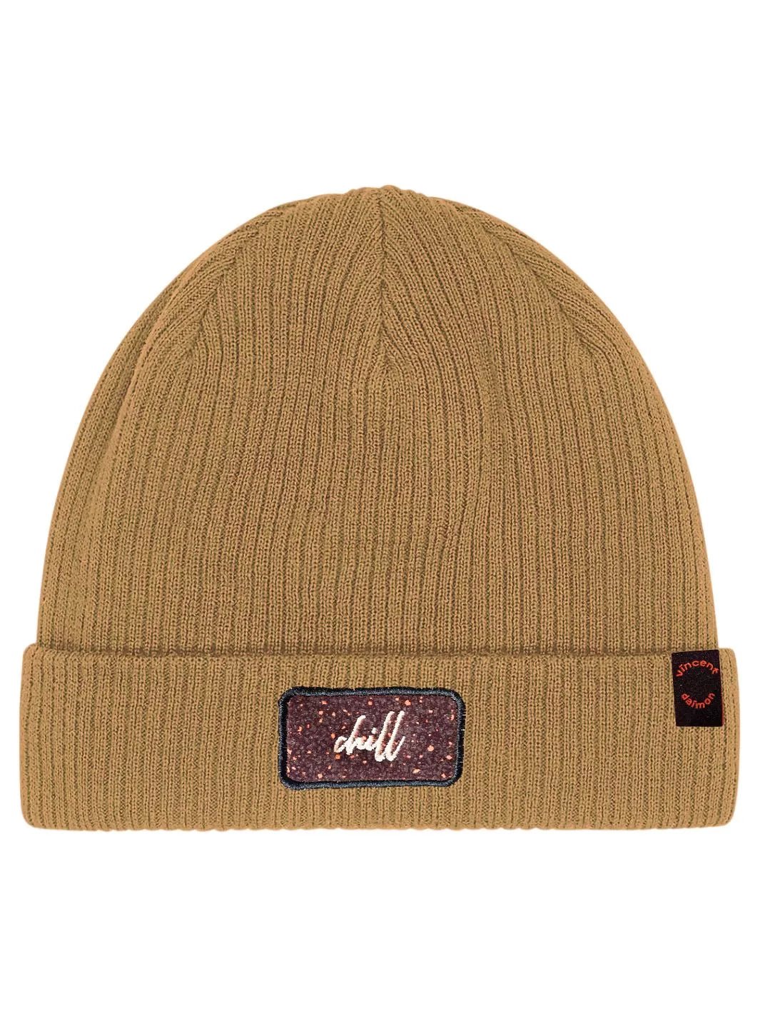 organic cotton beanie with chill patch