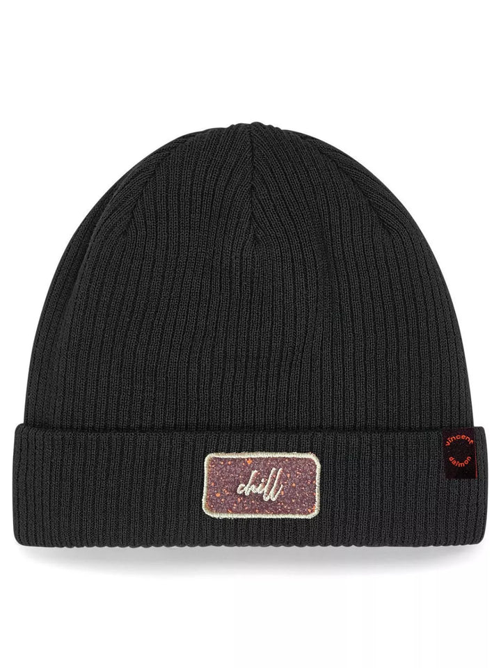 organic cotton beanie with chill patch