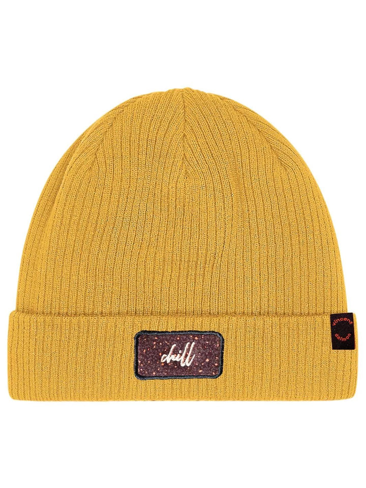 organic cotton beanie with chill patch