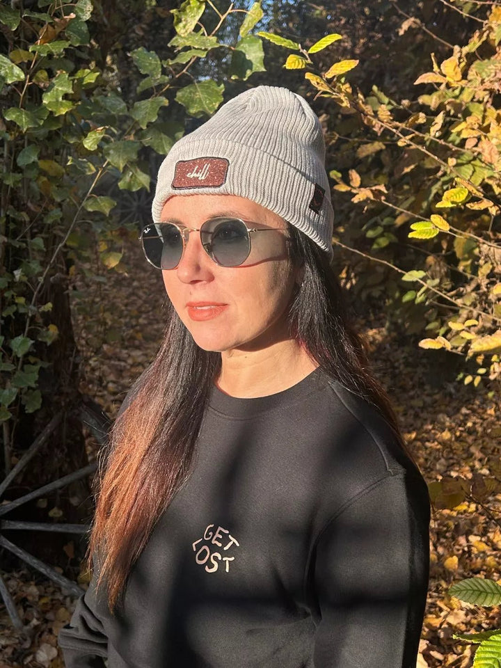 organic cotton beanie with chill patch