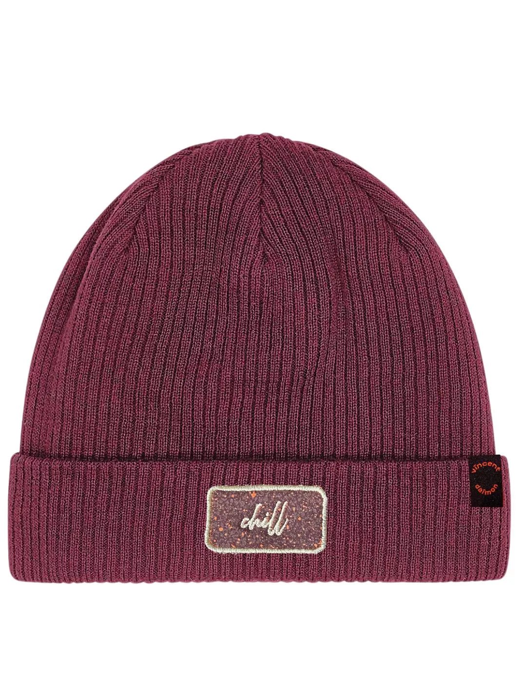 organic cotton beanie with chill patch
