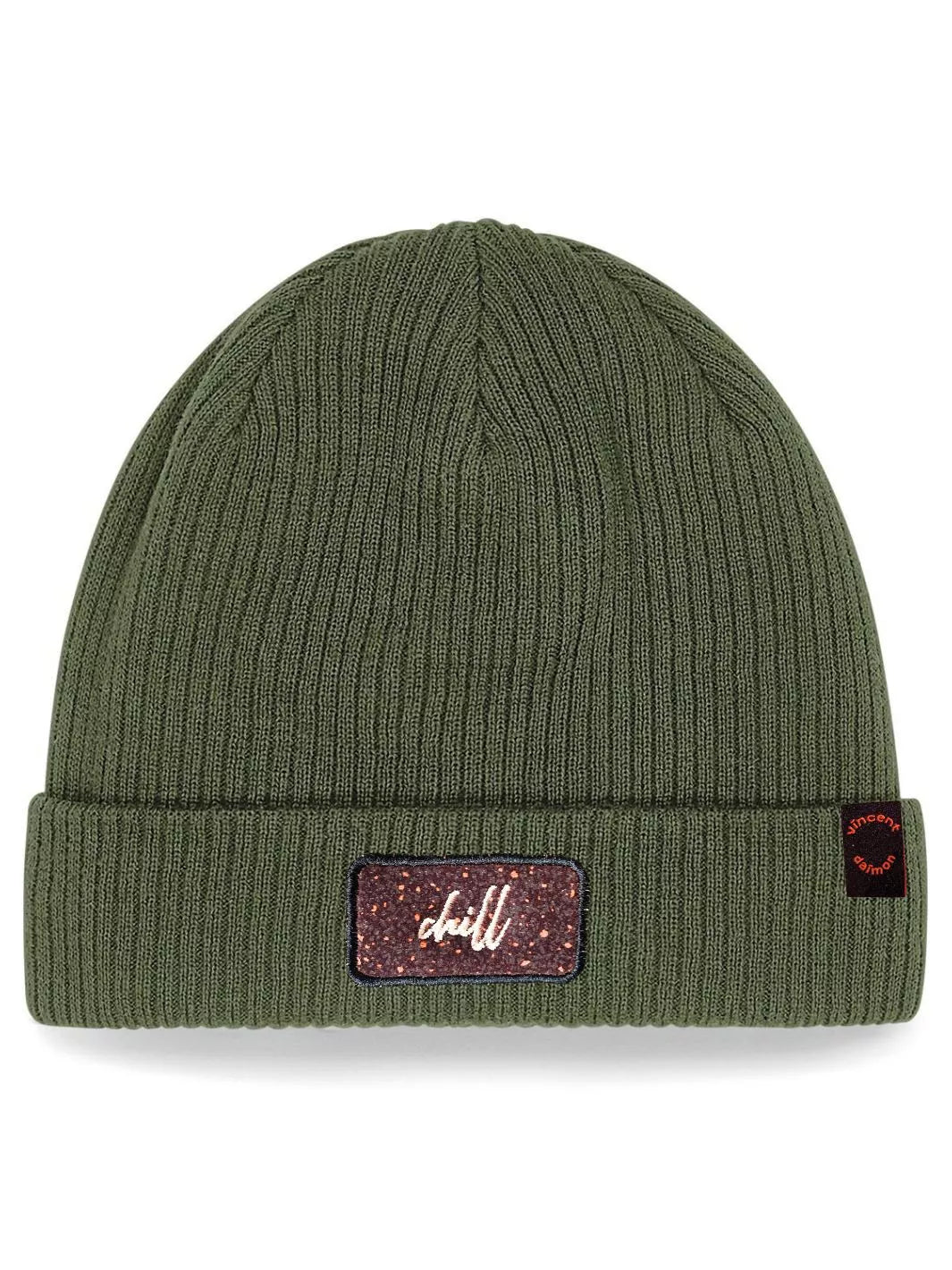 organic cotton beanie with chill patch