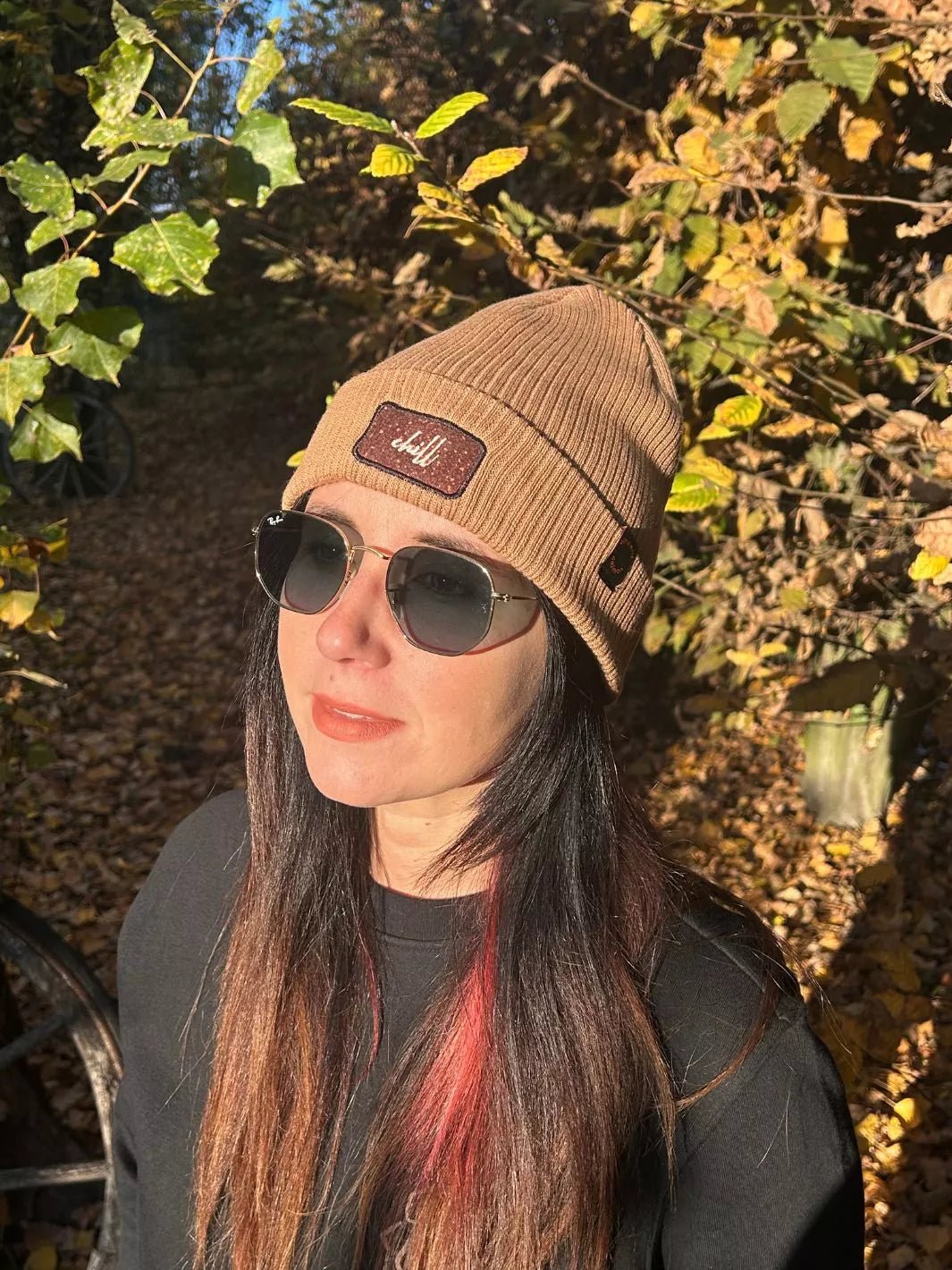 organic cotton beanie with chill patch