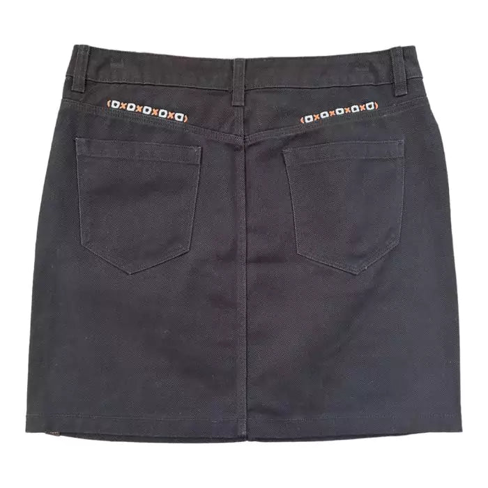 freedom embroidered black organic cotton skirt