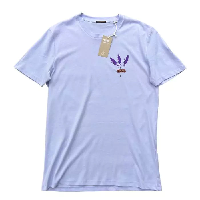 lavender organic cotton unisex t-shirt with vintage provence print