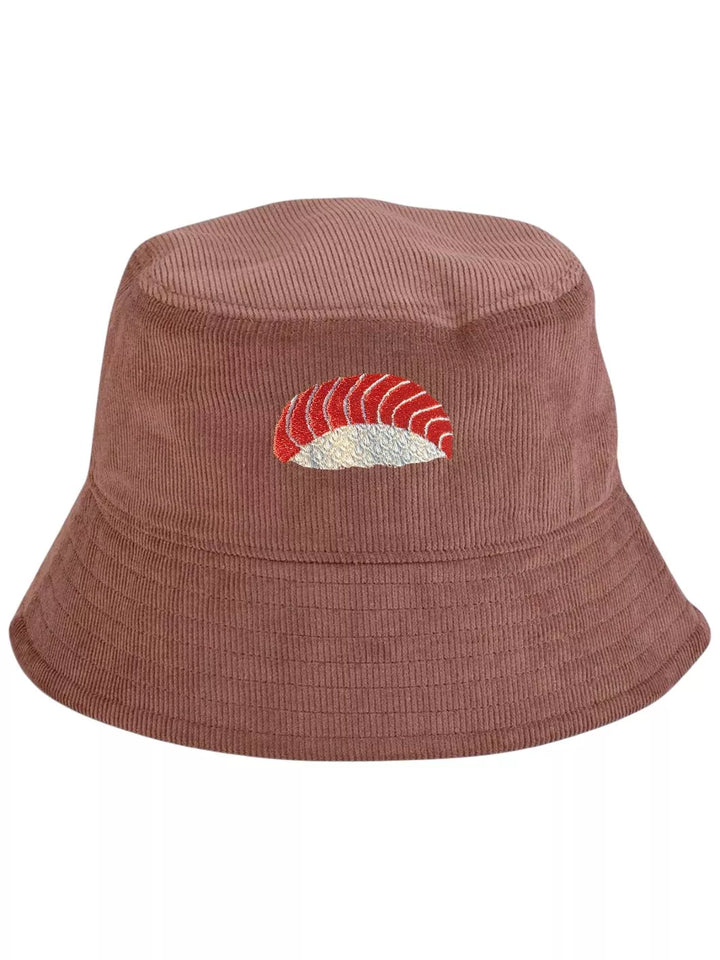 Unisex Ribbed Embroidered Bucket Hat Nigiri