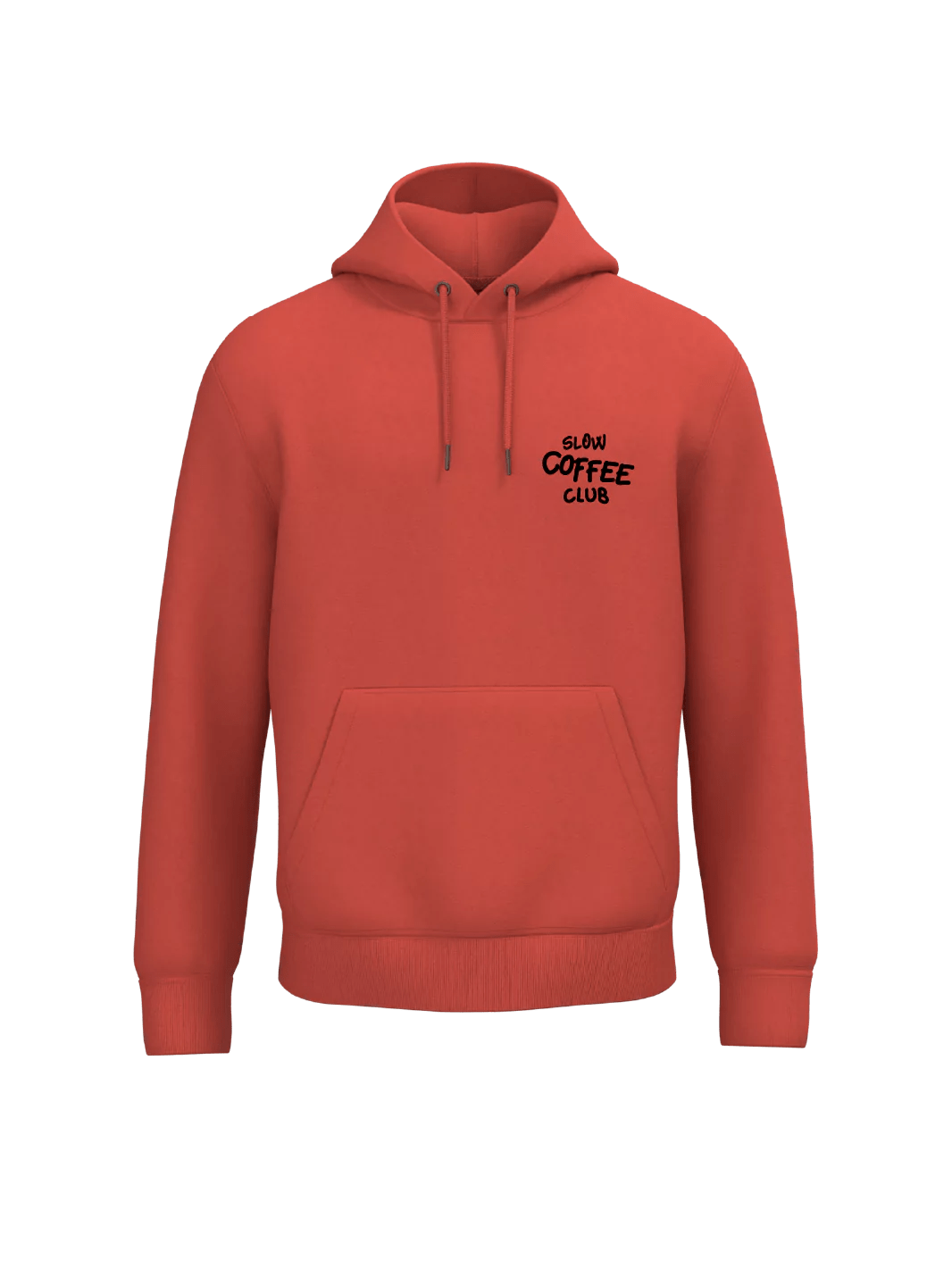 slow coffee club unisex hoodie terracotta