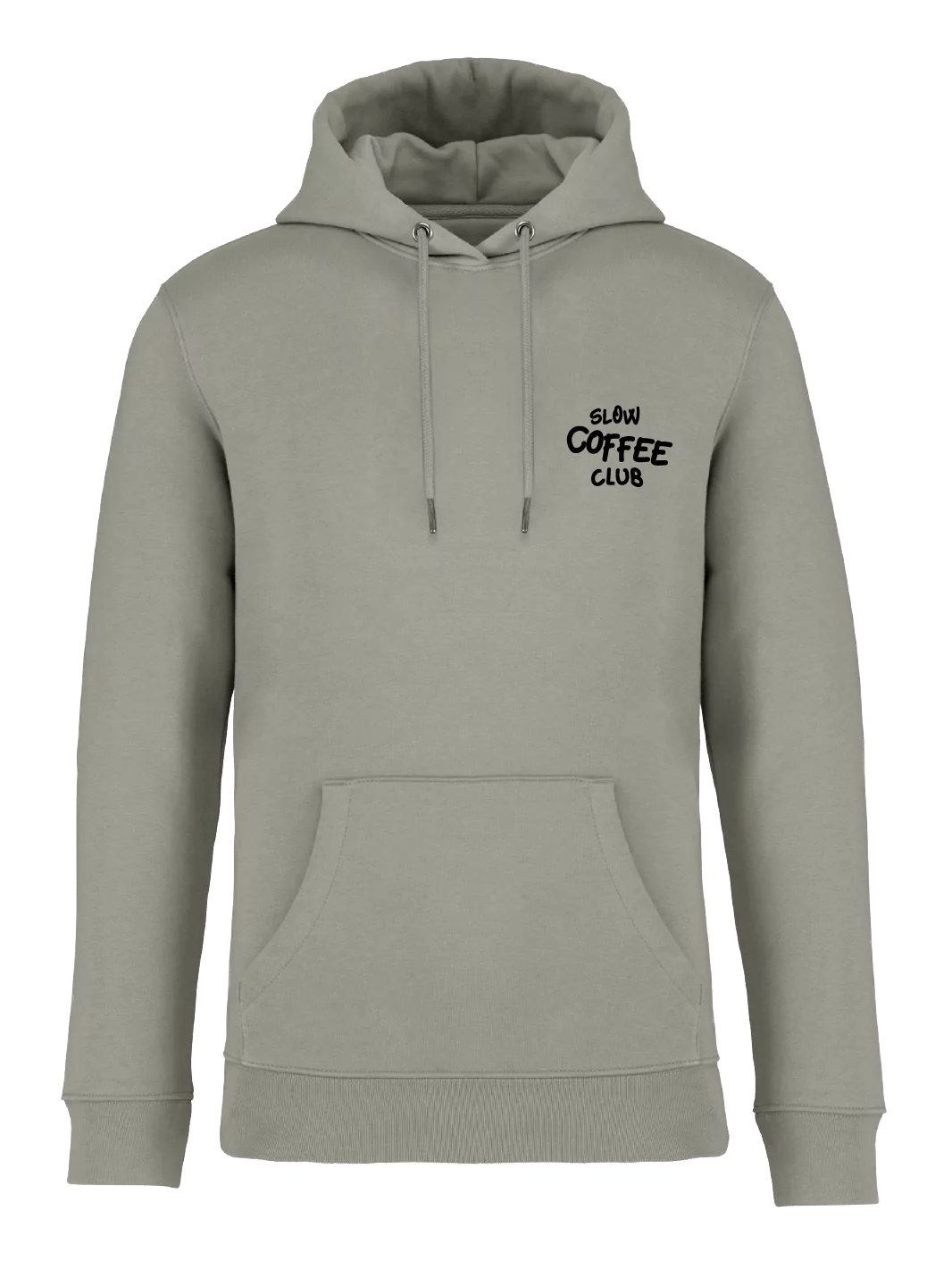 slow coffee club unisex hoodie light grey