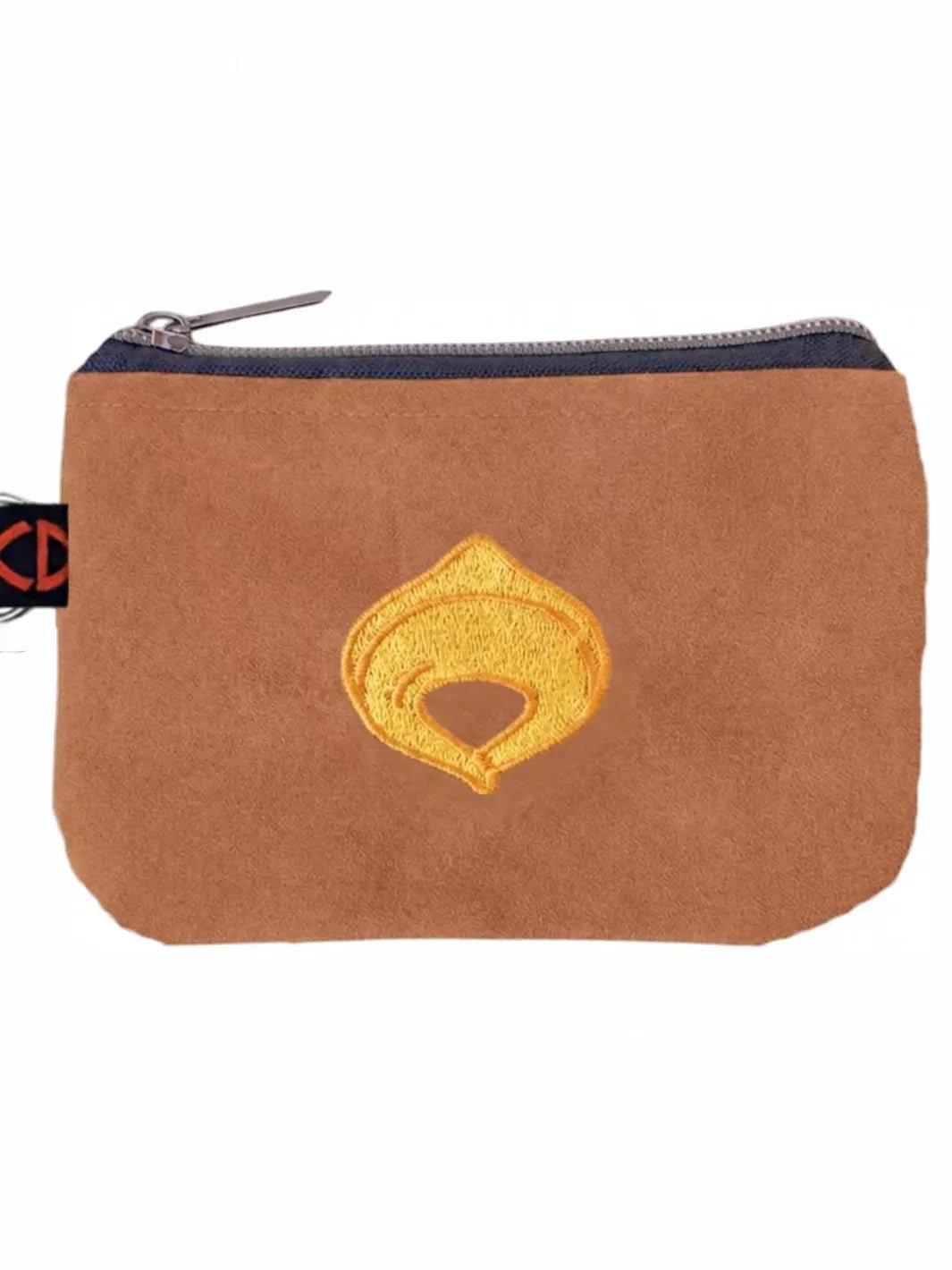 tortellino embroidered alcantara pouch