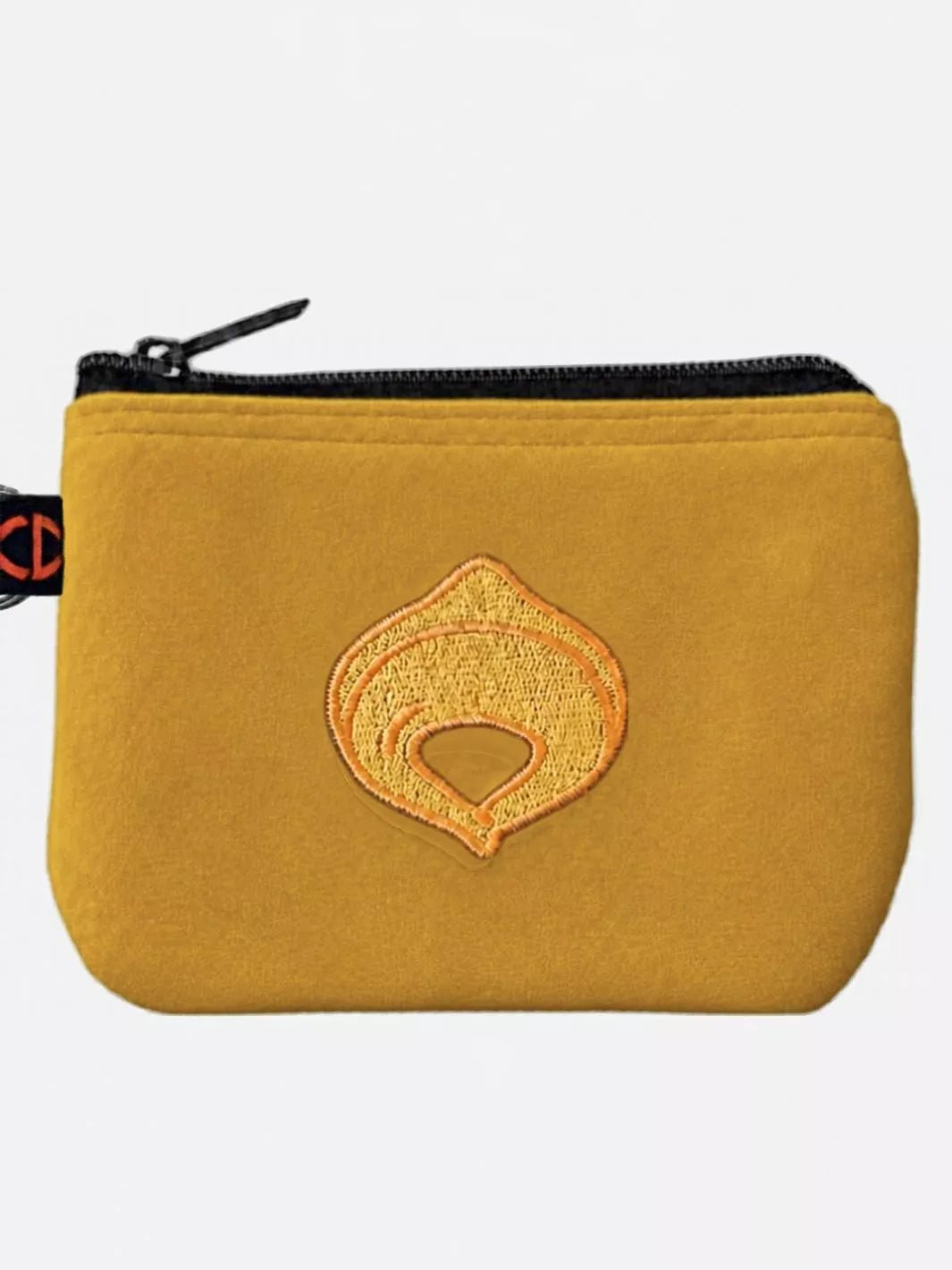 tortellino embroidered alcantara pouch