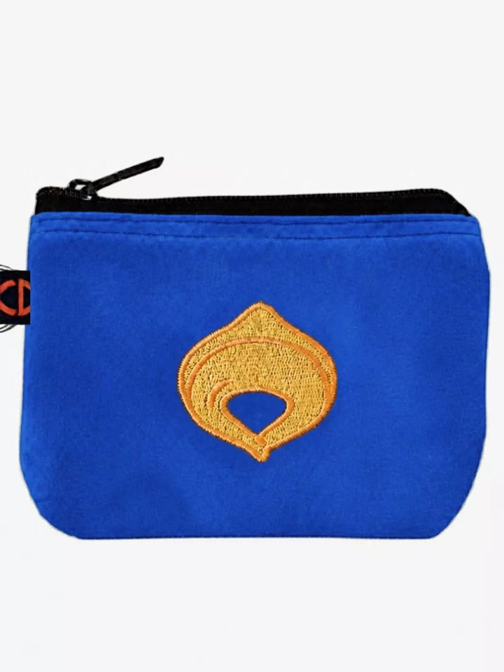 tortellino embroidered alcantara pouch