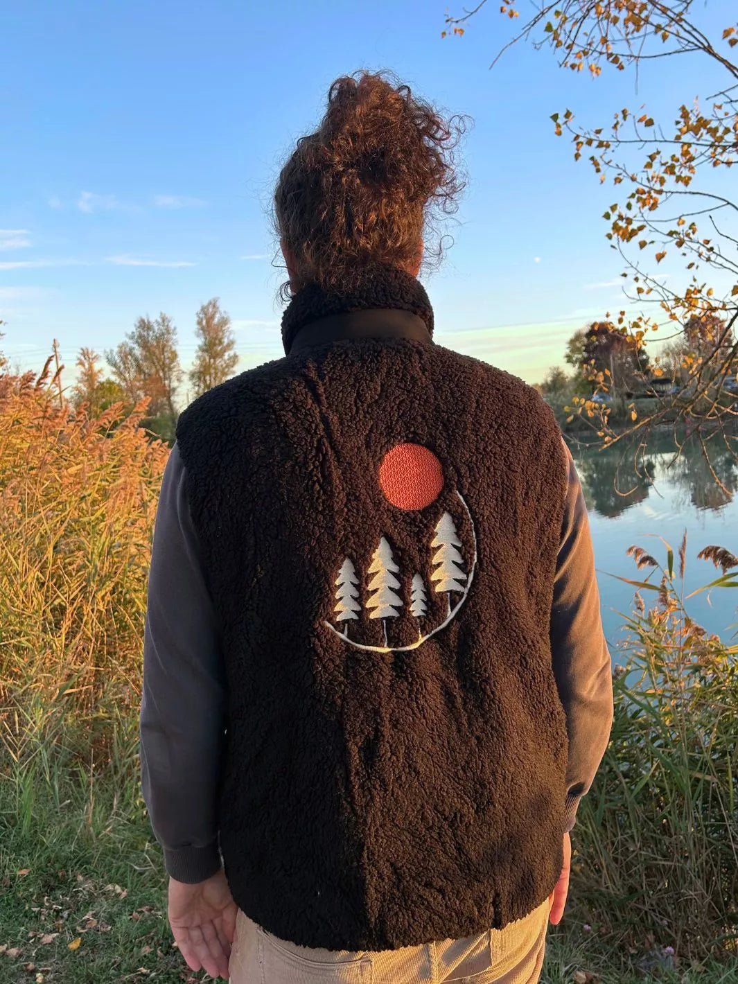 black unisex embroidered bodywarmer annapurna