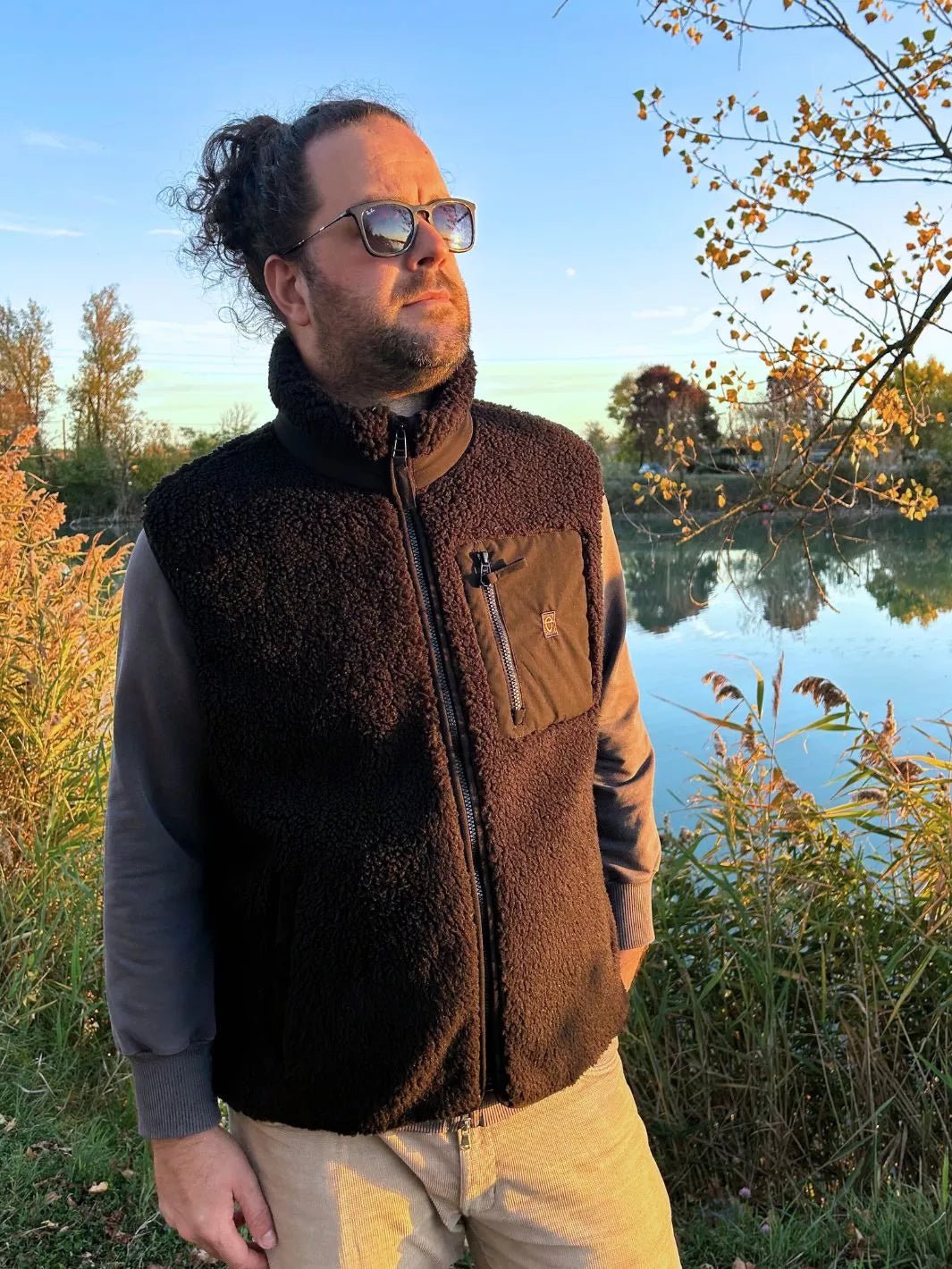 black unisex embroidered bodywarmer annapurna