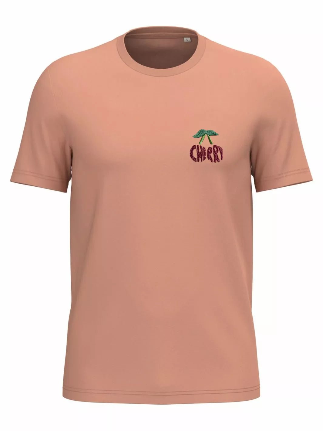 Unisex Organic Cotton T-Shirt Embroidered Cherry