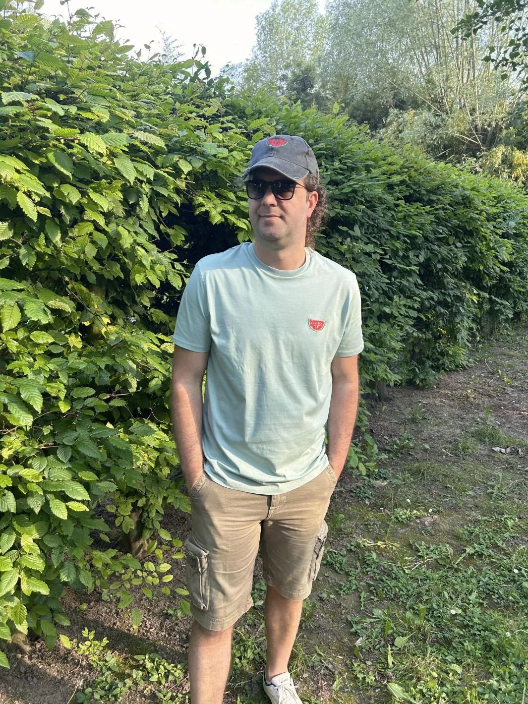 Unisex Organic Cotton T-Shirt Embroidered Watermelon