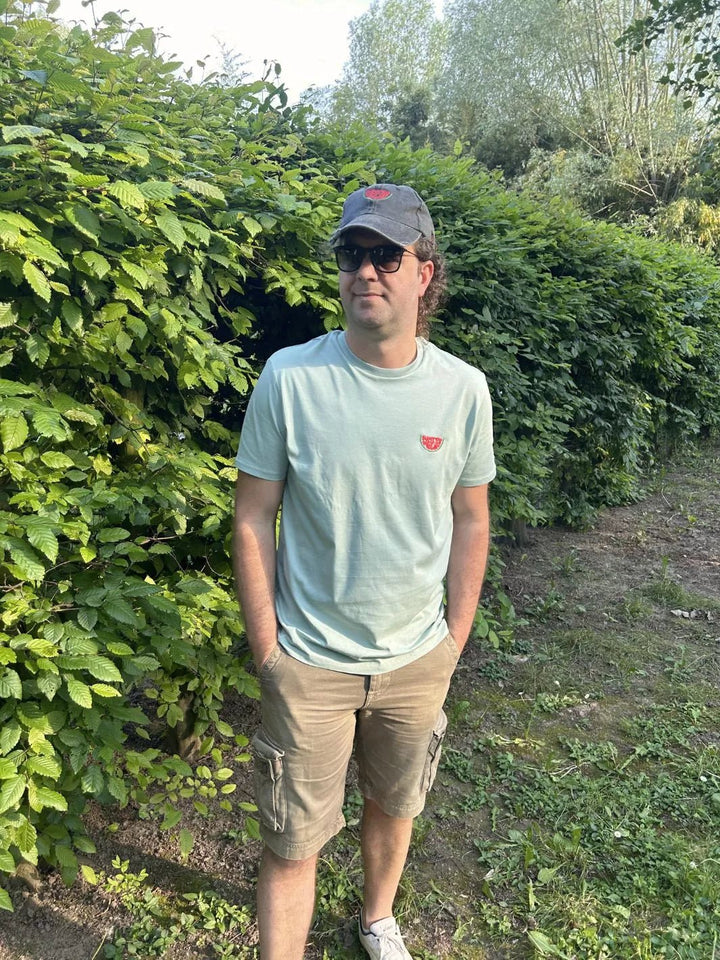 Unisex Organic Cotton T-Shirt Embroidered Watermelon
