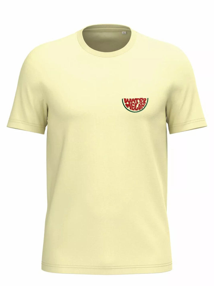 Unisex Organic Cotton T-Shirt Embroidered Watermelon