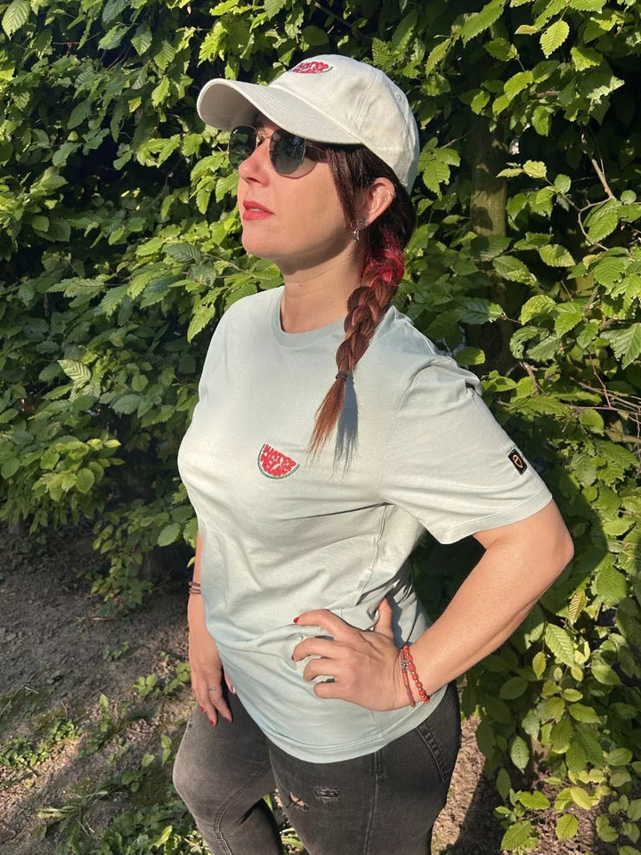 Unisex Organic Cotton T-Shirt Embroidered Watermelon