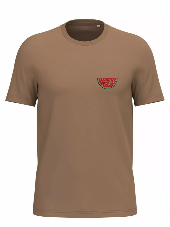 Unisex Organic Cotton T-Shirt Embroidered Watermelon