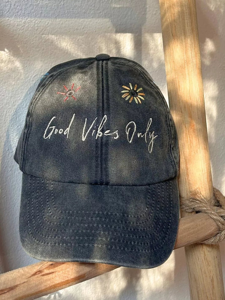 vintage baseball cap good vibes only
