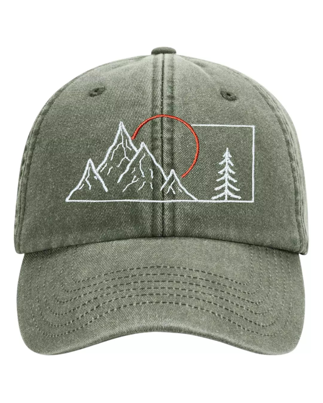 vintage baseball cap mountains