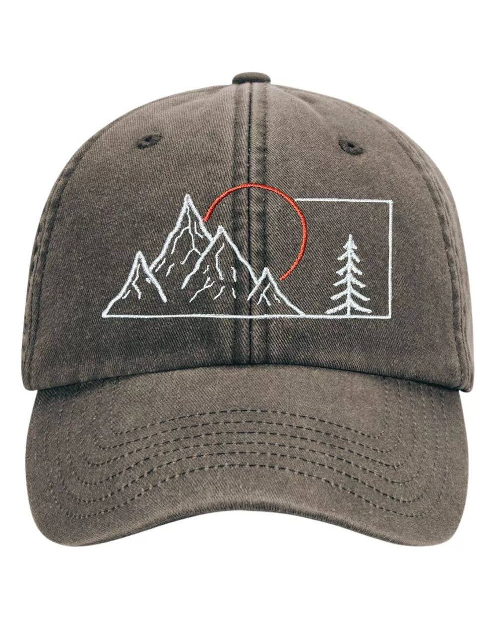 vintage baseball cap mountains