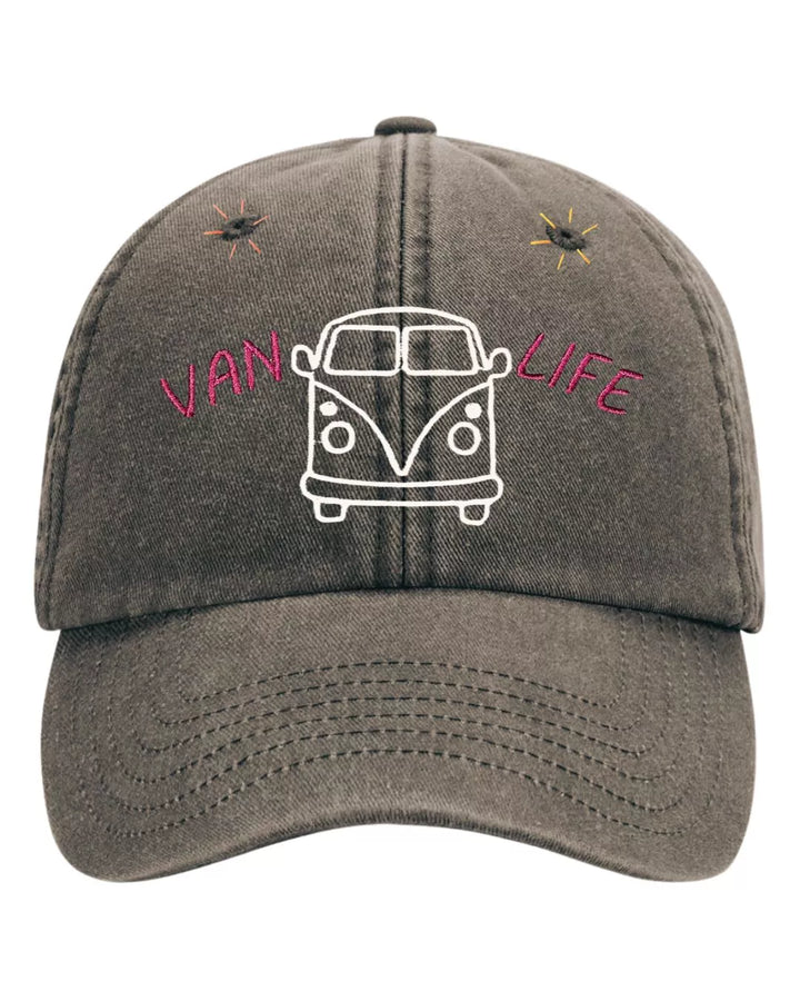 vintage embroidered baseball cap van life