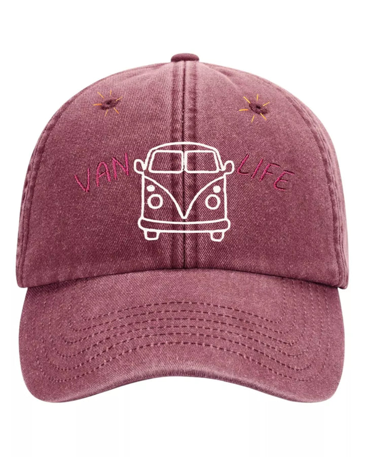 vintage embroidered baseball cap van life