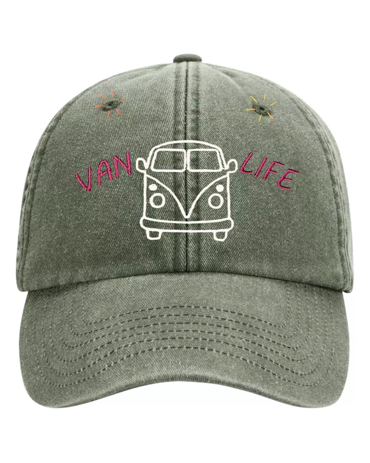 vintage embroidered baseball cap van life