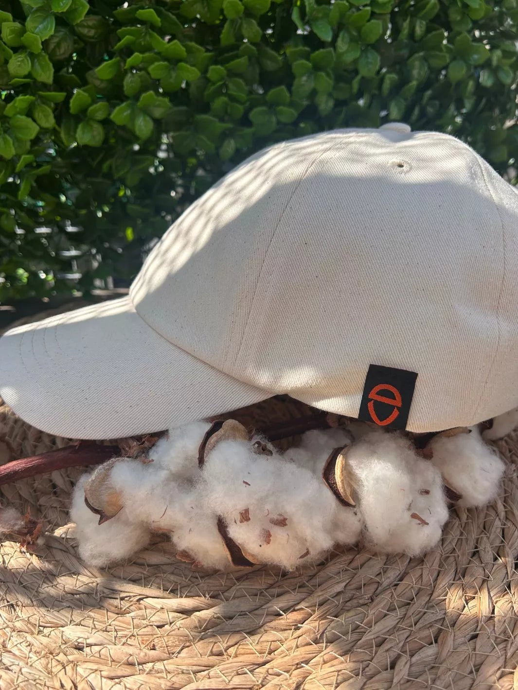 Organic Cotton White Raw Baseball Cap