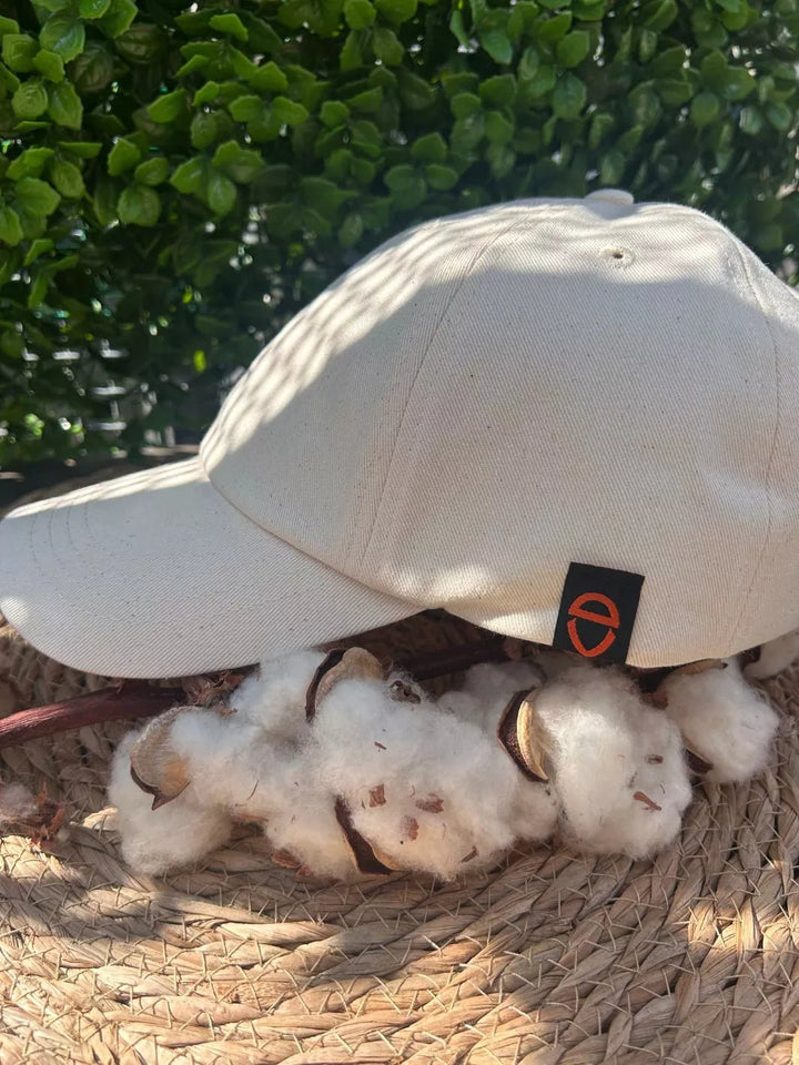 Organic Cotton White Raw Baseball Cap