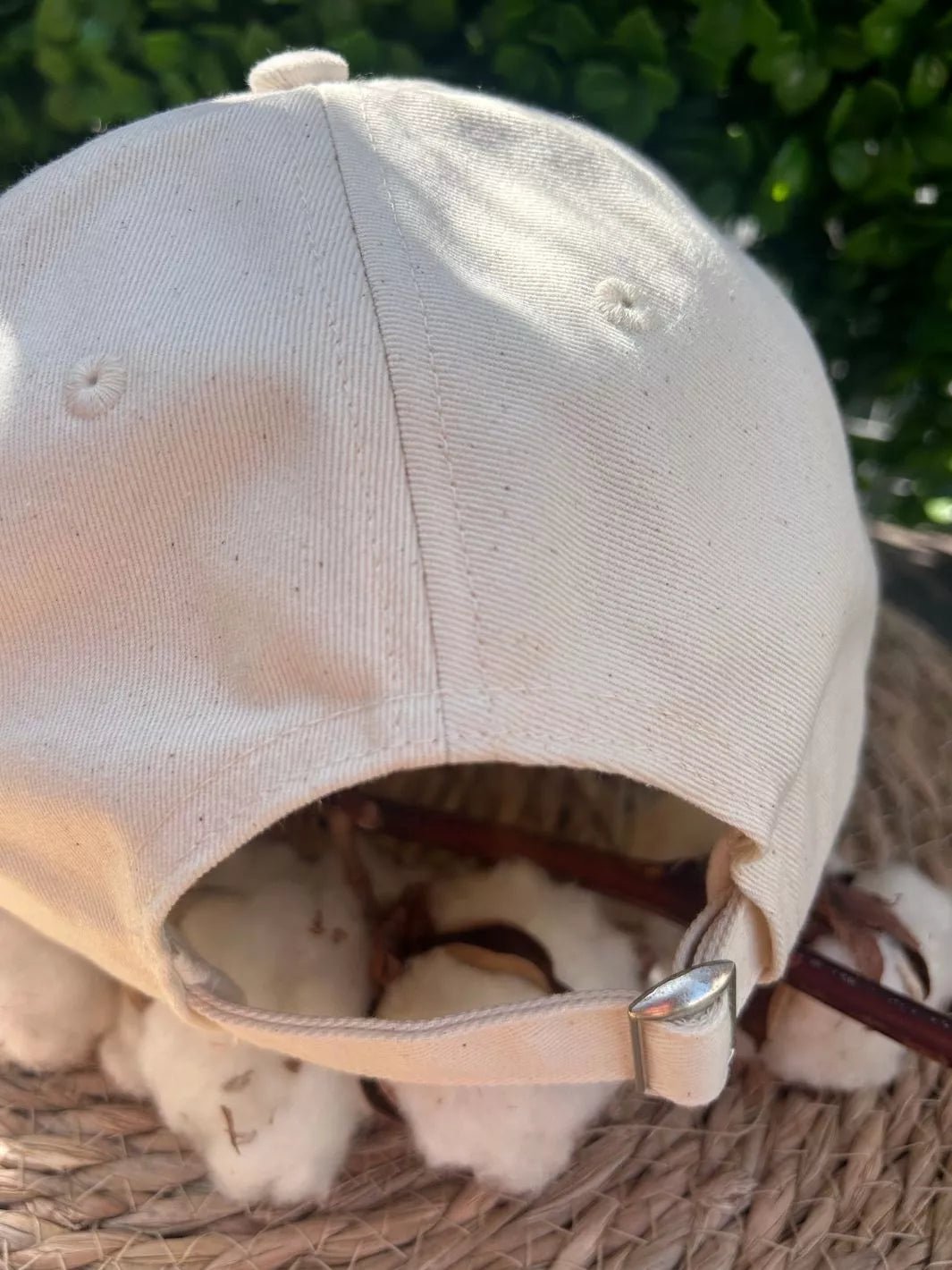 Organic Cotton White Raw Baseball Cap