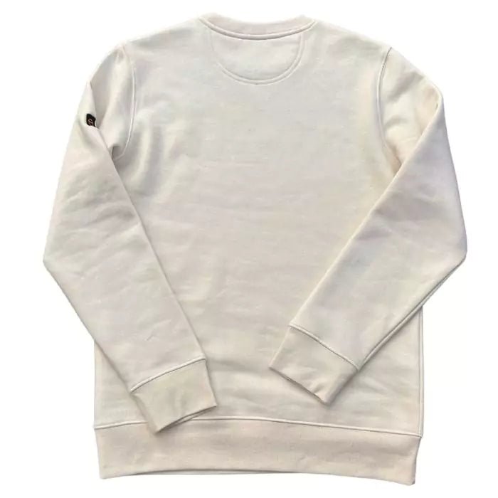 white raw eco-friendly unisex crewneck sweatshirt