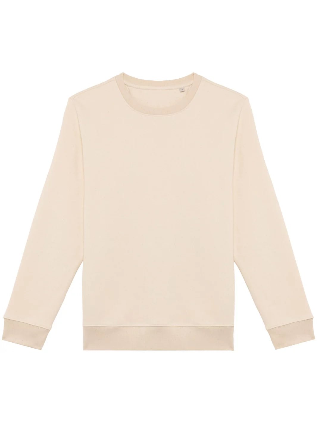 white raw eco friendly crew neck sweatshirt