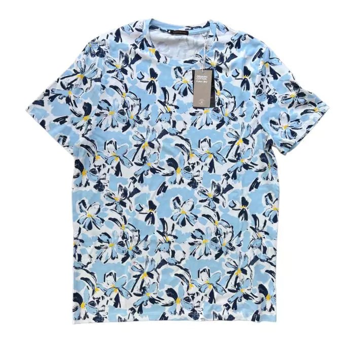 unisex organic cotton t-shirt with all over floral print