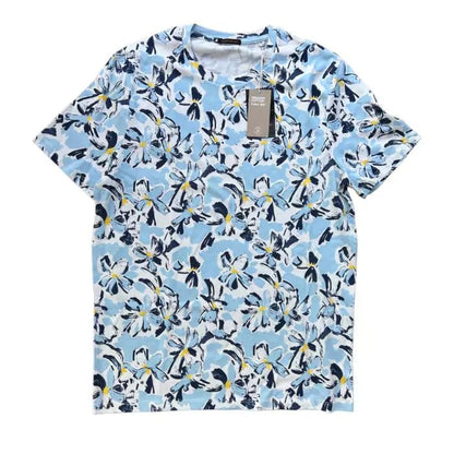 unisex organic cotton t-shirt with all over floral print