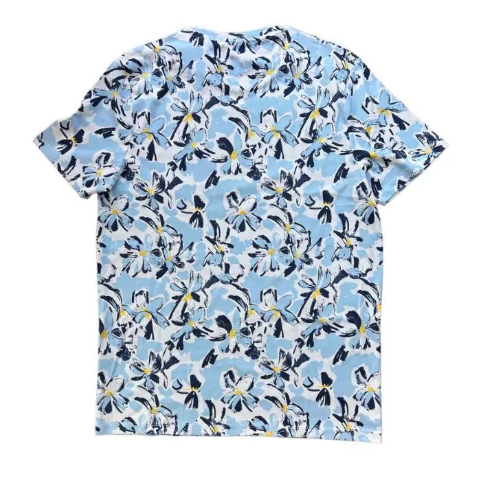 unisex organic cotton t-shirt with all over floral print