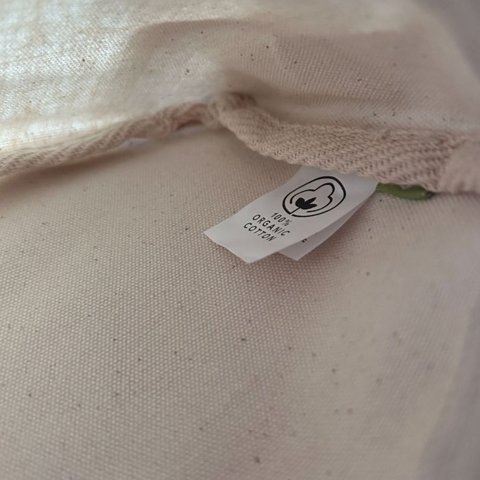 White clutch bag in organic cotton