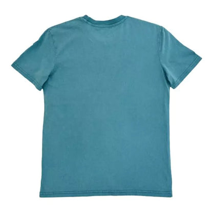 Organic cotton t-shirt in plain hydro color with irregular washed effect