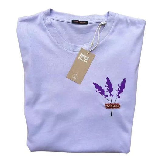 lavender organic cotton unisex t-shirt with vintage provence print